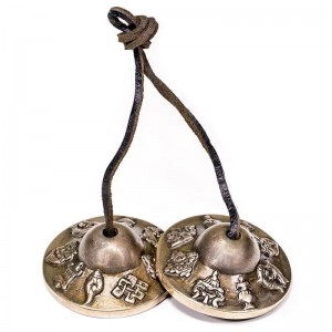 Κύμβαλα Θιβετανικά με 8 σύμβολα καλοτυχίας 6cm 200gr Cymbals